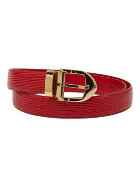 Louis Vuitton Epi Ceinture Classic Plain Belt Castilian Red Leather